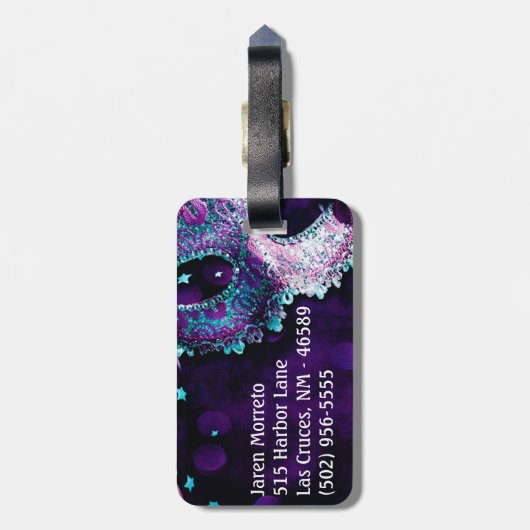 仮装マスク仮装ハロモノグラム荷物タグ ラゲッジタグ (裏面縦)