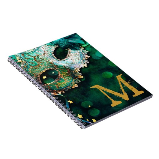 仮装マスク仮装モノグラムイニシャルノート ノートブック (右側)