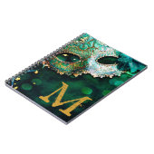 仮装マスク仮装モノグラムイニシャルノート ノートブック (左側)