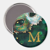 仮装マスク仮装モノグラムイニシャル磁石 マグネット (正面/裏面)