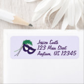 仮装マスク演技ドラマクラブマルディグラ ラベル (インサイチュ)