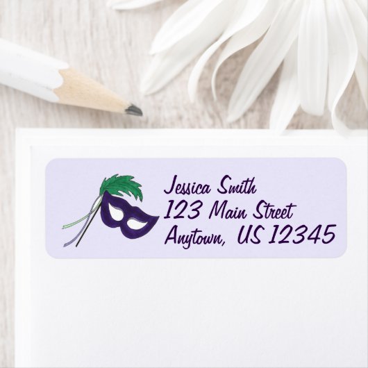 仮装マスク演技ドラマクラブマルディグラ ラベル (インサイチュ)