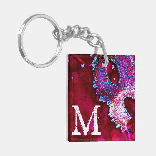 仮装マスク衣装ハロウィンマーディキーチェーン キーホルダー (正面左)