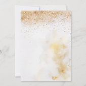 仮装マスク金ゴールドホワイトドラマチック50誕生日 招待状 (裏面)