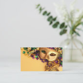 仮装マルティグラスマスク名刺 名刺 (スタンド正面)