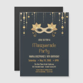 仮装モダン誕生日パーティー マグネット招待状 (正面/裏面)