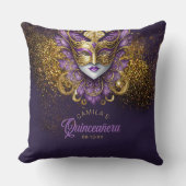 仮装モチーフキンセアニェラパープル金ゴールドV2 ID1031 クッション (正面)