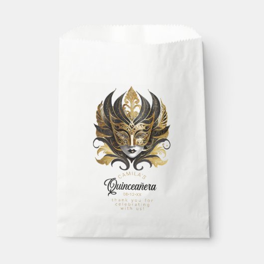 仮装モチーフキンセアニェラブラック金ゴールドID1031 フェイバーバッグ (正面)