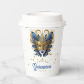 仮装モチーフキンセアニェラブルー金ゴールドID1031 紙コップ (裏面)