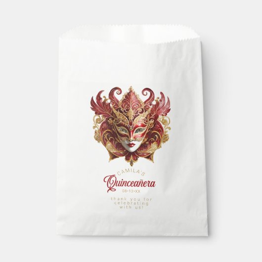 仮装モチーフキンセアニェラレッド金ゴールドID1031 フェイバーバッグ (正面)