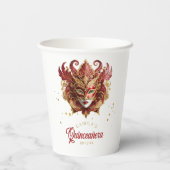 仮装モチーフキンセアニェラレッド金ゴールドID1031 紙コップ (裏面)