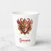 仮装モチーフキンセアニェラレッド金ゴールドID1031 紙コップ (正面)