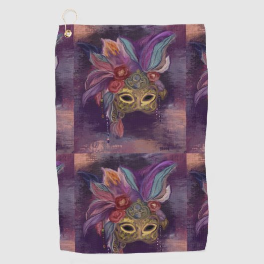 仮装ヴェネツィアアート ゴルフタオル (正面)