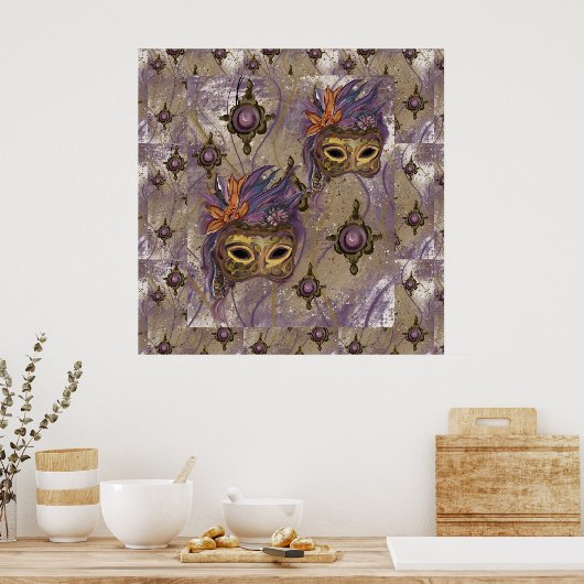 仮装ヴェネツィアアート ポスター (キッチン)