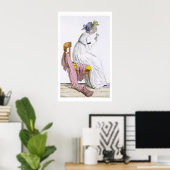 「仮装仮面」からネグリジェを着た婦人。 ポスター (ホームオフィス)