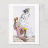 「仮装仮面」からネグリジェを着た婦人。 ポストカード (正面)