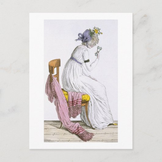 「仮装仮面」からネグリジェを着た婦人。 ポストカード (正面)