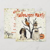 仮装動物ハロウィーン招待状 招待状 (正面/裏面)