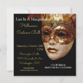 仮装失ったの衣装を着た舞踏会でパーティーを集める 招待状 (正面)