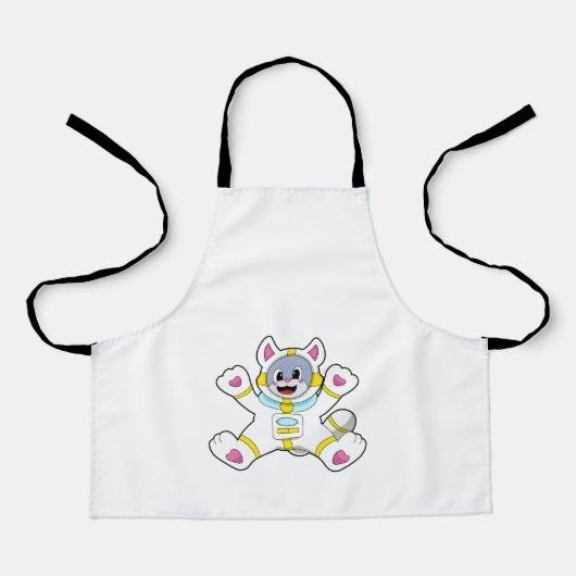 仮装宇宙飛行士の猫 エプロン (正面)