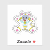 仮装宇宙飛行士の猫 シール (シート)