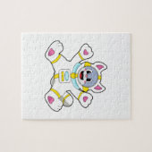 仮装宇宙飛行士の猫 ジグソーパズル (横)