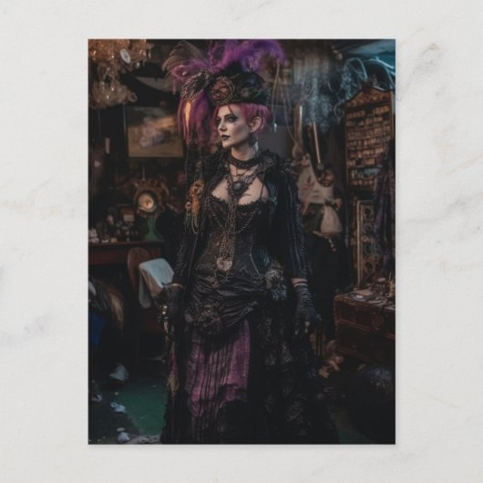 仮装屋の女性 ポストカード (正面)
