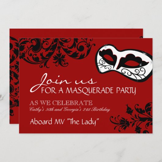 仮装招待状 招待状 (正面/裏面)