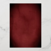 仮装王室のパーティーレッド金ゴールドガウンキンセアニェラ 箔招待状 (裏面)