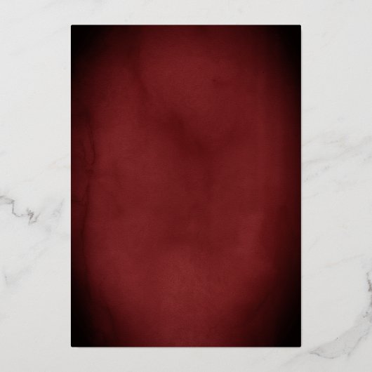 仮装王室のパーティーレッド金ゴールドガウンキンセアニェラ 箔招待状 (裏面)