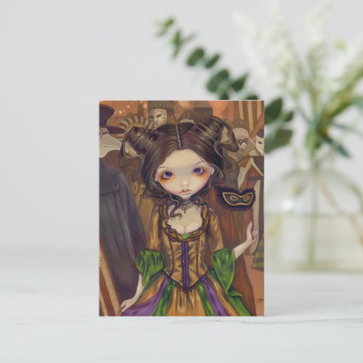 『仮装舞踏会』はがき ポストカード (スタンド正面)