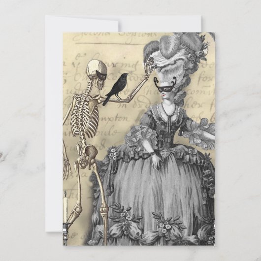 仮装舞踏結婚会 招待状 (裏面)