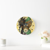 仮装芸術の女性 ラウンド壁時計 (ホーム)