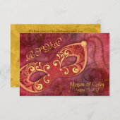 仮装華美ビクトリアンボール結婚式RSVP 出欠カード (正面/裏面)