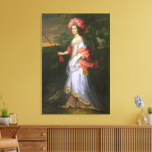 仮装衣装の女性， c.1679 キャンバスプリント (インサイチュ (リビング))