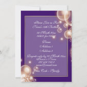 仮装誕生日の女の子のパーソナライズ 招待状 (裏面)