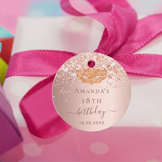 仮装誕生日バラ金ゴールド感謝していグリッター フェイバータグ