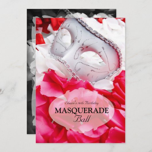 仮装誕生日玉衣装パーティの招待状 招待状 (正面/裏面)