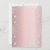 仮装赤面ピンクシルバースウィート16贅沢 招待状 (裏面)