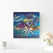 仮装踊りと夜の音楽 スクエア壁時計 (ホーム)