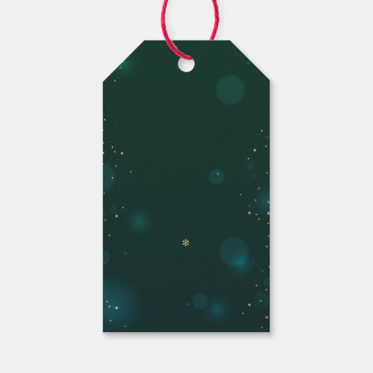 仮装金ゴールドダイヤモンドグリーンスウィート16 ギフトタグ (裏面)