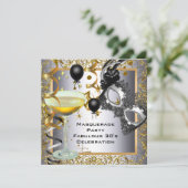 仮装30thシルバー金ゴールドブラックパーティー 招待状 (スタンド正面)