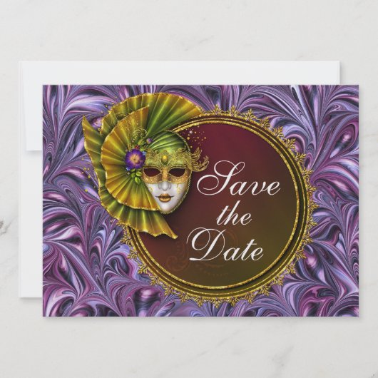 仮装 – SRFによる仮装パーティの招待状 セーブザデート (正面)