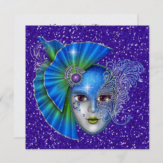 仮装 – SRFによる仮装パーティの招待状 招待状 (正面/裏面)