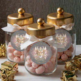 仮装Sweet 16バラ金ゴールドV2 ID1032 ラウンドシール