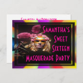 仮装sweet sixteenの招待 インビテーションポストカード (正面/裏面)