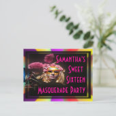 仮装sweet sixteenの招待 インビテーションポストカード (スタンド正面)
