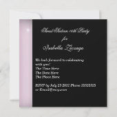 仮装Sweet sixteenスウィート16ピンクブラック 招待状 (裏面)