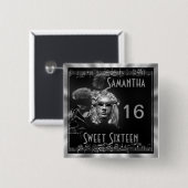 仮装sweet sixteen 缶バッジ (正面&裏面)
