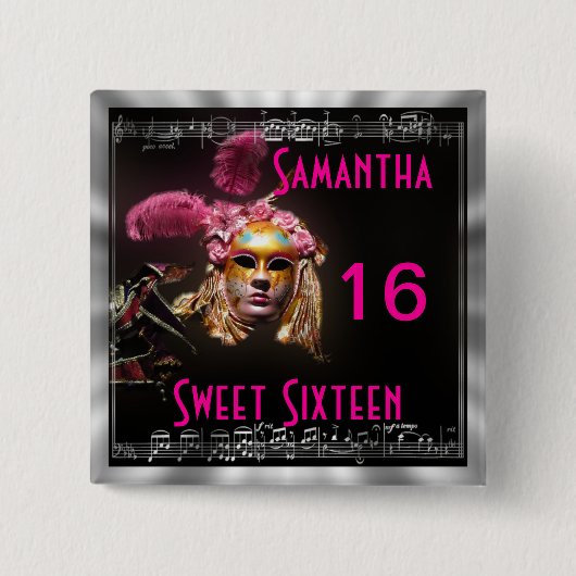 仮装sweet sixteen 缶バッジ (正面)